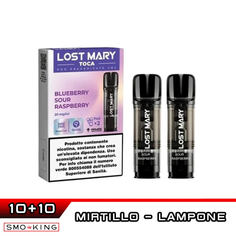 Blueberry Sour Raspberry Lost Mary Toca Air Pod Usa E Getta Elfbar Pezzi