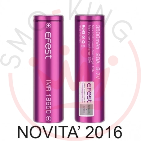 Batteria Efest Purple IMR 18650 20A 3.7v 3500mah flat