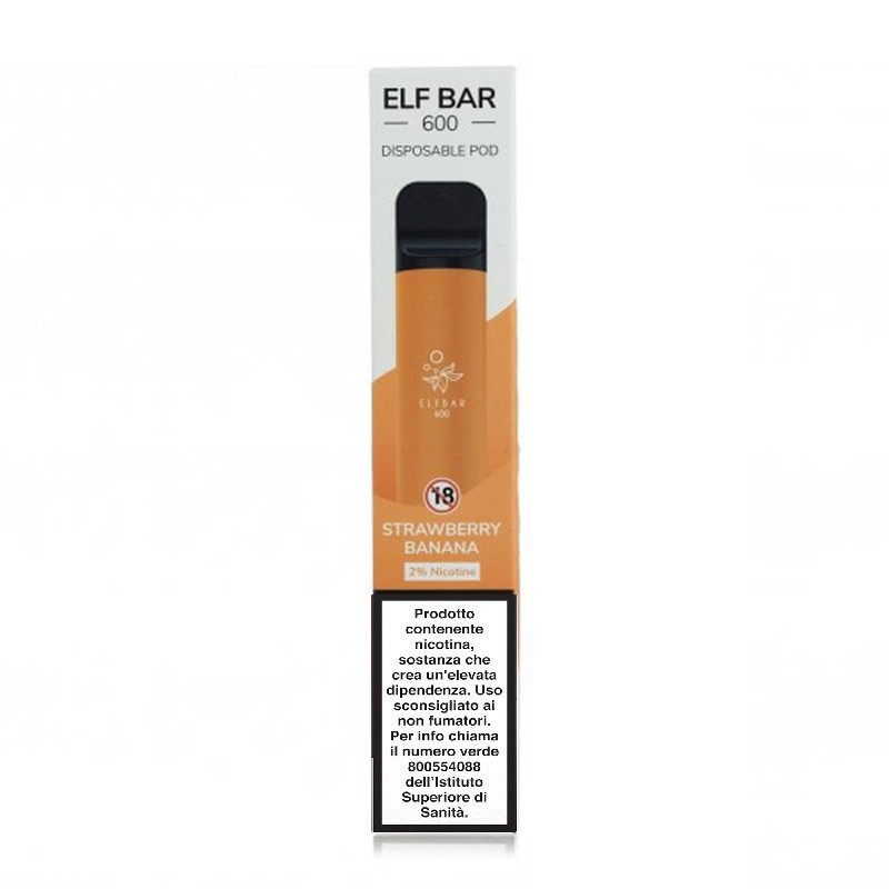 Elfbar 600 Strawberry Banana Disposable Cigarette | Smo-kingShop.it