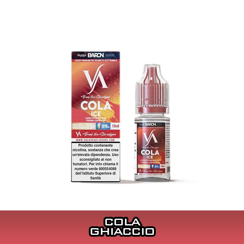 Cola Ice Liquido Pronto Nicotina 10 ml Valkiria