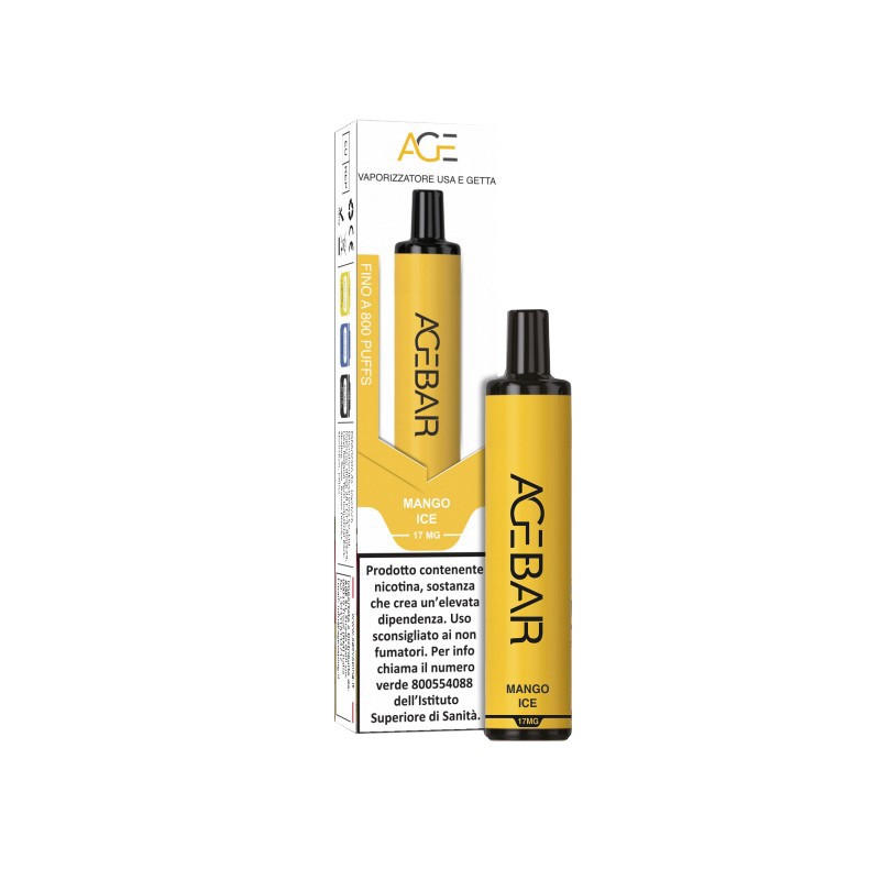 Sigaretta elettronica usa e getta Aquios Mango Passion Ice 2 ml