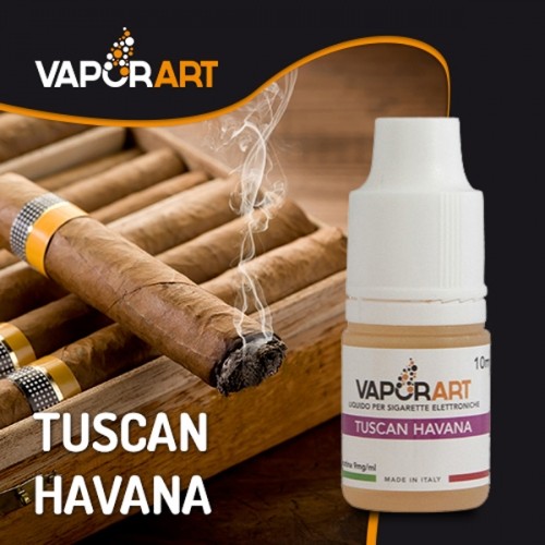 Il Tuscan Havana della Vaporart è un liquido pronto al sapore tipico del sigaro